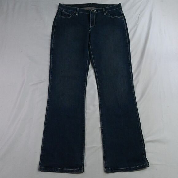 Q-Baby Wrangler 11/12 x 34 No Gap Waistband Boot Cut‎ Dark Denim Womens Jeans - Picture 1 of 9